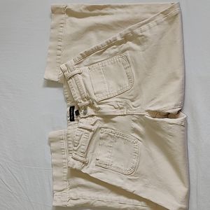 Free Assembly high rise wide leg beige jeans